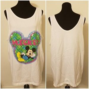 Mickey mouse size xl tank white blue red green